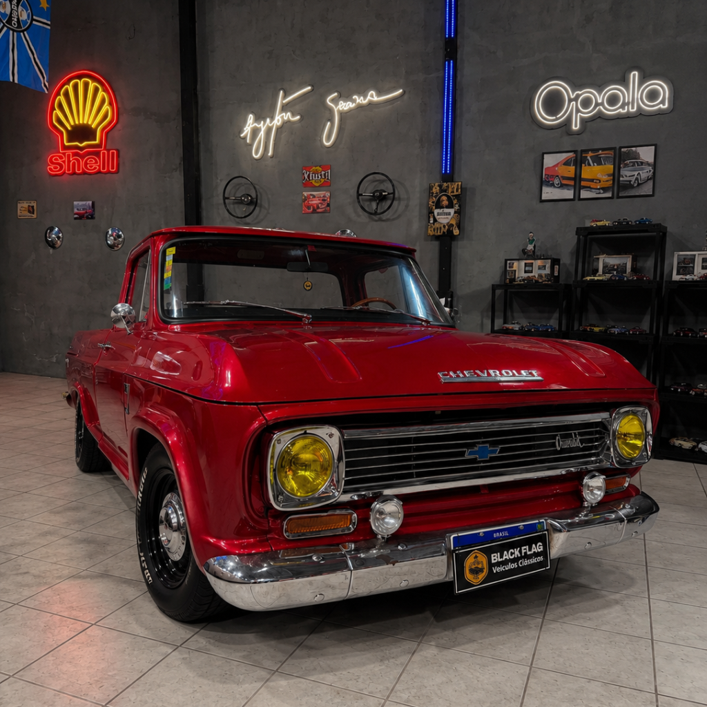 Chevrolet Bonanza Custom De Luxe Diesel 1990 Bordô Metálico disponível na Black Flag Veículos Clássicos